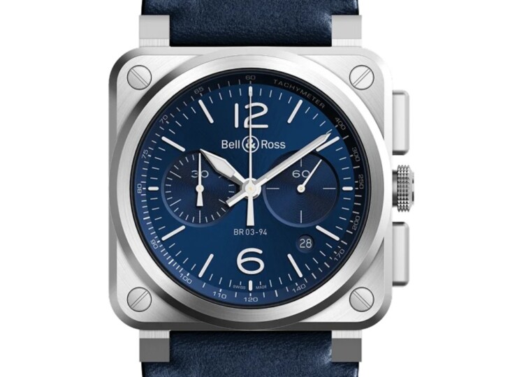 BELL & ROSS BR-03 Chrono Blue Steel 42mm ブルー文字盤 BR0394-BLU-ST/SCA