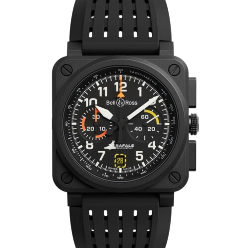 BELL & ROSS BR-03 Chrono Display Rafale Solo Display 42mm ブラック文字盤 BR0394-RSD-CE/SRB
