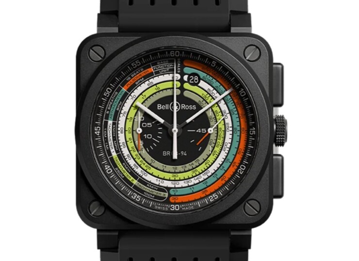 BELL & ROSS BR-03 Chrono multimeter 42mm ブラック文字盤 BR0394-SW-CE/SRB
