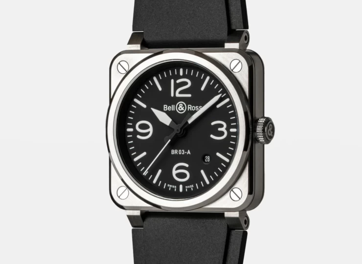 BELL & ROSS BR-03 Black Steel 41mm ブラック文字盤 BR03A-BL-ST/SRB