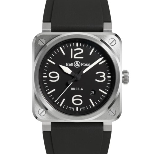 BELL & ROSS BR-03 Black Steel 41mm ブラック文字盤 BR03A-BL-ST/SRB