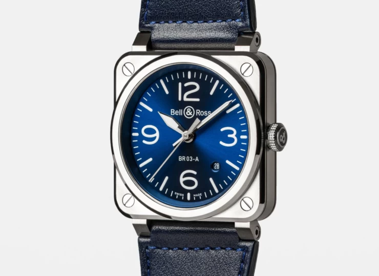 BELL & ROSS BR-03 Blue Steel 41mm ブルー文字盤 BR03A-BLU-ST/SCA