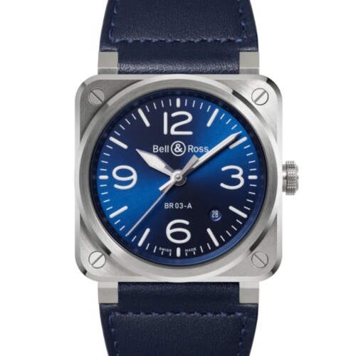 BELL & ROSS BR-03 Blue Steel 41mm ブルー文字盤 BR03A-BLU-ST/SCA