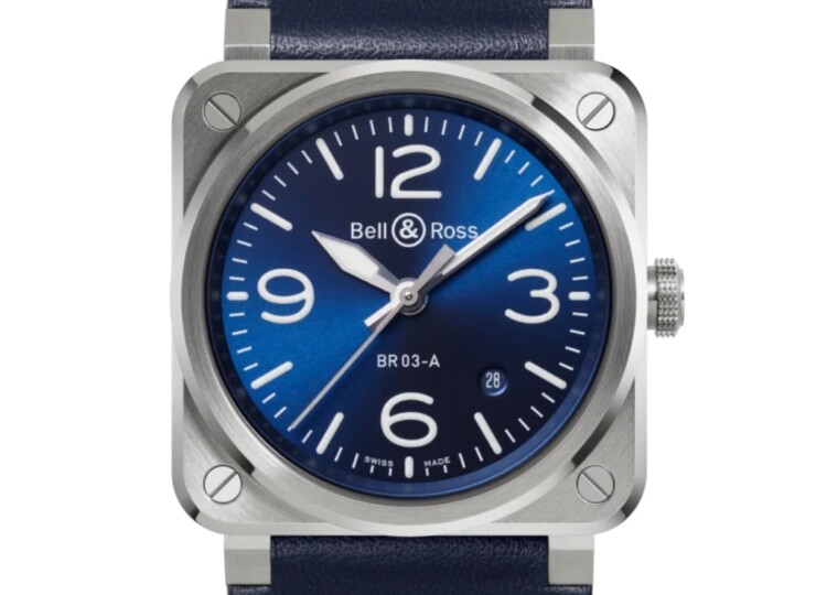BELL & ROSS BR-03 Blue Steel 41mm ブルー文字盤 BR03A-BLU-ST/SCA