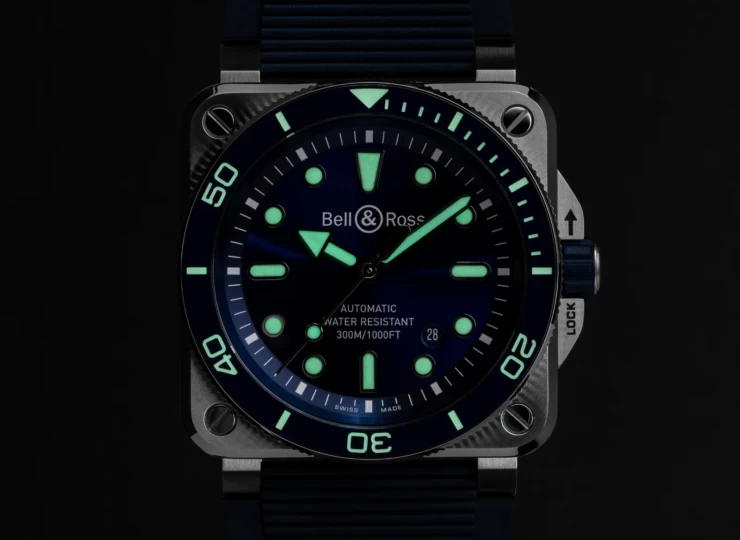 BELL & ROSS BR-03 Diver Blue Steel 42mm ブルー文字盤 BR03A-D-BLU-ST/SRB