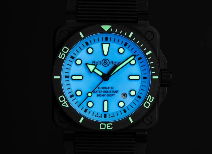 BELL & ROSS BR-03 Diver Full Lum Ceramic 42mm ブルー文字盤 BR03A-D-LM-CE/SRB