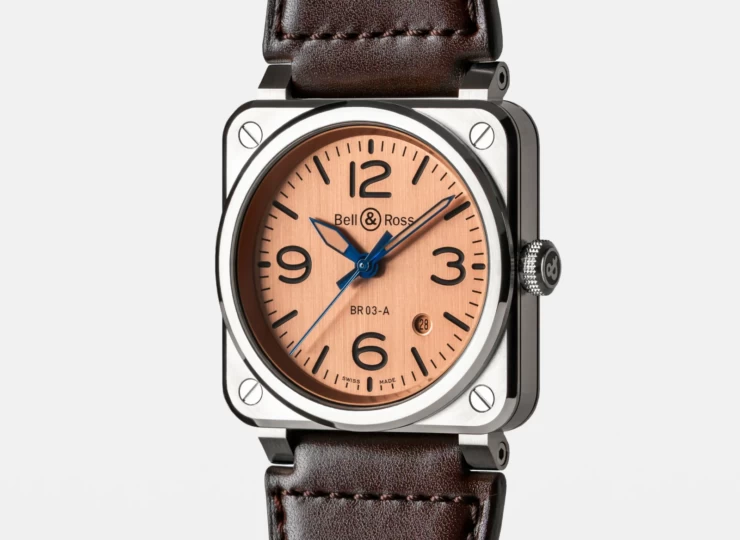 BELL & ROSS BR-03 Copper 41mm ゴールド文字盤 BR03A-GB-ST/SCA