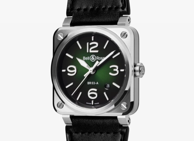 BELL & ROSS BR-03 Green Steel 41mm ブラック文字盤 BR03A-GN-ST/SCA
