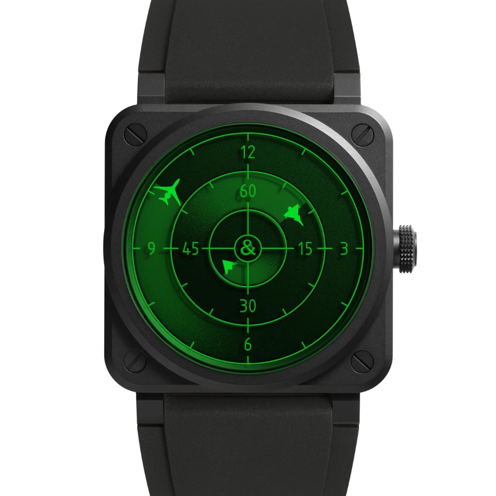 BELL & ROSS BR-03 Green Radar Ceramic 41mm ブラック文字盤 BR03A-GRDR-CE/SRB