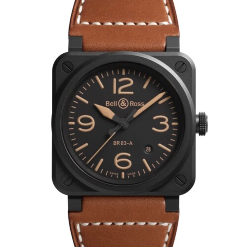 BELL & ROSS BR-03 Heritage 41mm ブラック文字盤 BR03A-HER-CE/SCA