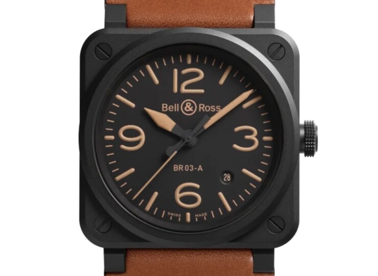 BELL & ROSS BR-03 Heritage 41mm ブラック文字盤 BR03A-HER-CE/SCA