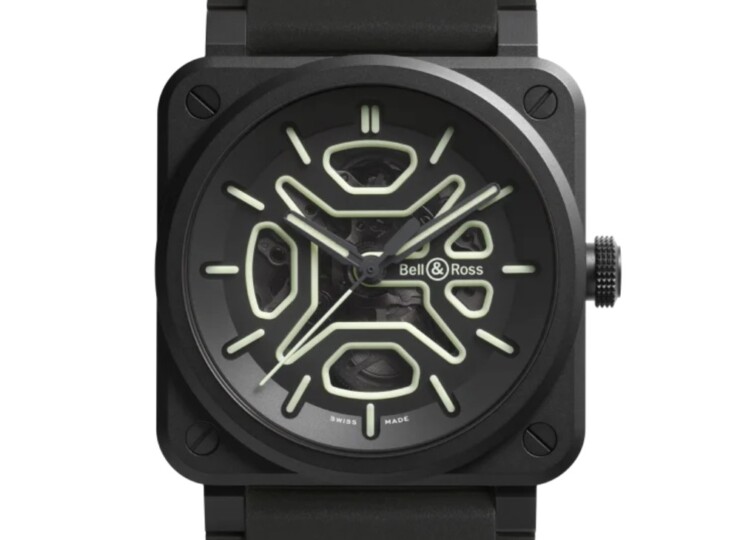 BELL & ROSS BR-03 Skeleton Lum Ceramic 41mm ブラック文字盤 BR03A-LM-SKCE/SRB