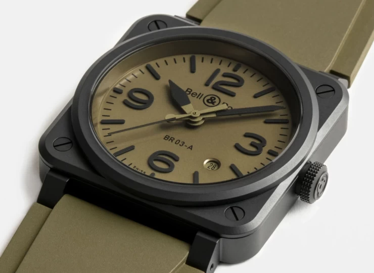 BELL & ROSS BR-03 Military Ceramic 41mm カーキ文字盤 BR03A-MIL-CE/SRB