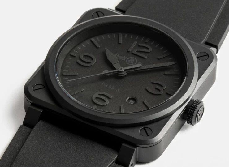 BELL & ROSS BR-03 Phantom 41mm ブラック文字盤 BR03A-PH-CE/SRB