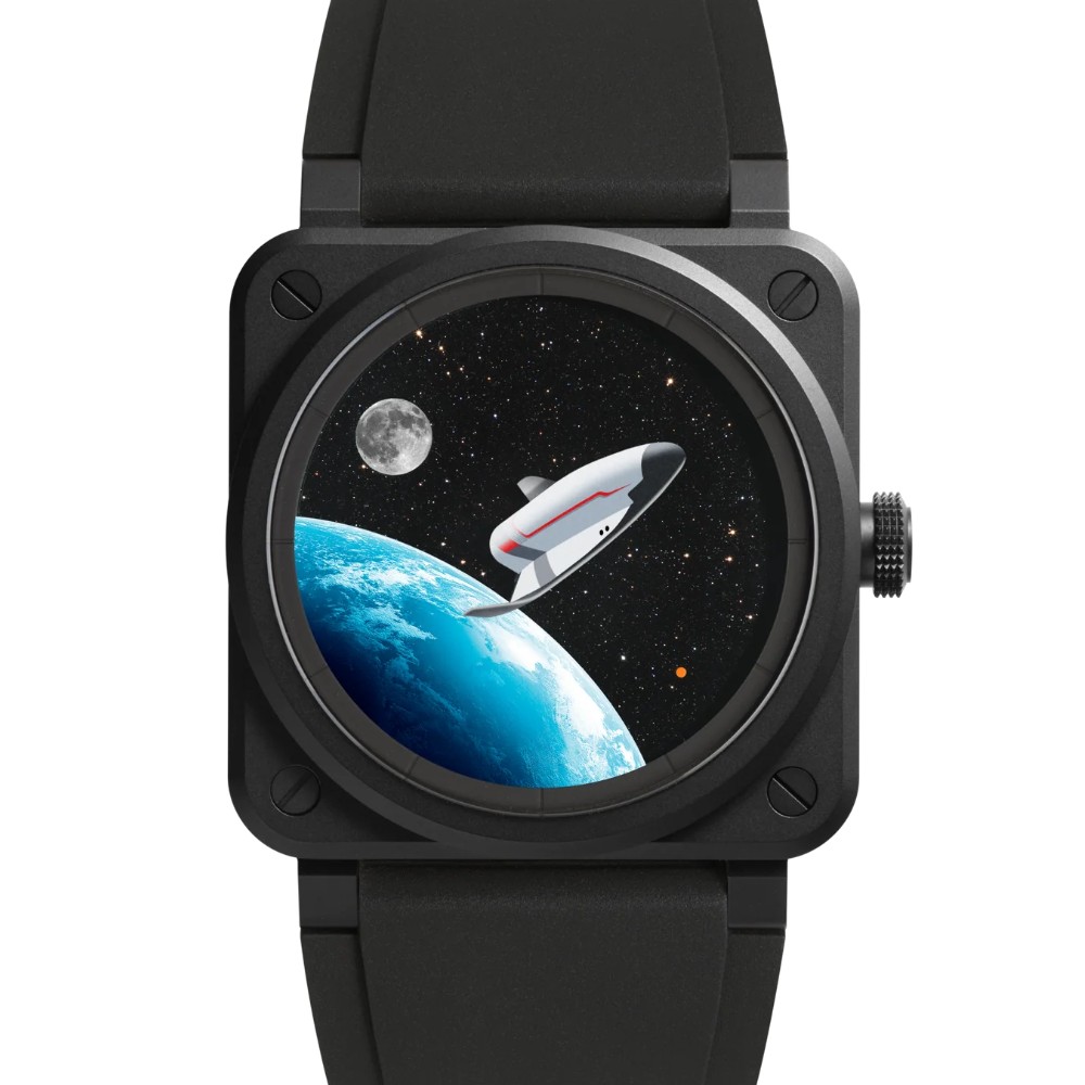 BELL & ROSS BR-03 Space Mission 41mm ブラックアベンチュリン文字盤 BR03A-SPM-CE/SRB