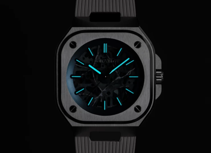 BELL & ROSS BR-05 Skeleton Arctic Blue 40mm スケルトン文字盤 ラバーストラップ BR05A-AB-SKST/SRB