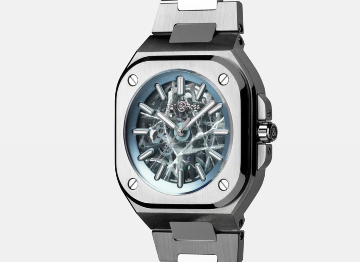 BELL & ROSS BR-05 Skeleton Arctic Blue 40mm スケルトン文字盤 スティールブレスレット BR05A-AB-SKST/SST