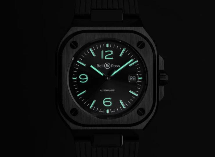 BELL & ROSS BR-05 Black Ceramic 41mm ブラック文字盤 ラバーストラップ BR05A-BL-CE/SRB