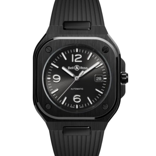 BR-05 Black Ceramic 41mm ブラック文字盤 ラバーストラップ