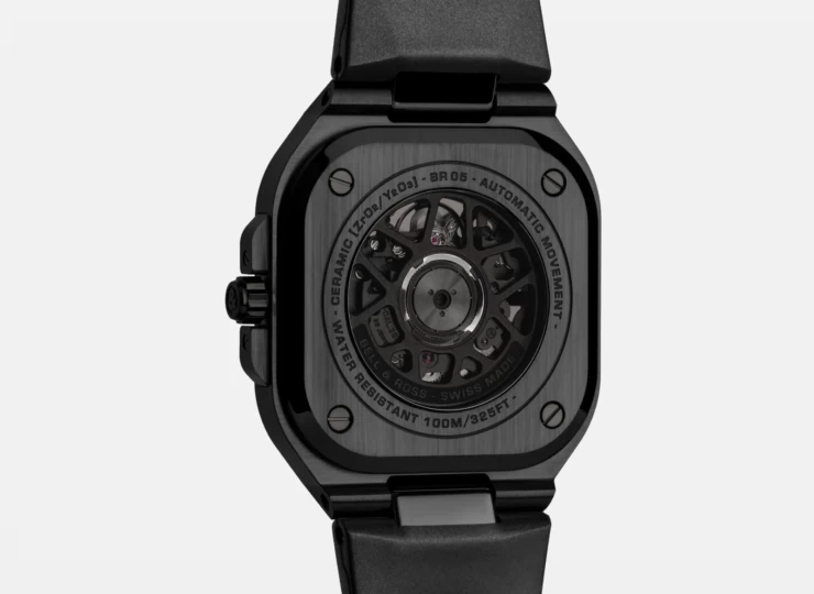 BELL & ROSS BR-05 Skeleton Black Ceramic 41mm ブラック文字盤 ラバーストラップ BR05A-BL-SK-CE/SRB