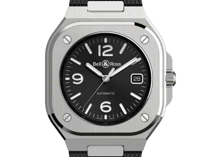BELL & ROSS BR-05 Black Steel 40mm ブラック文字盤 ラバーストラップ BR05A-BL-ST/SRB