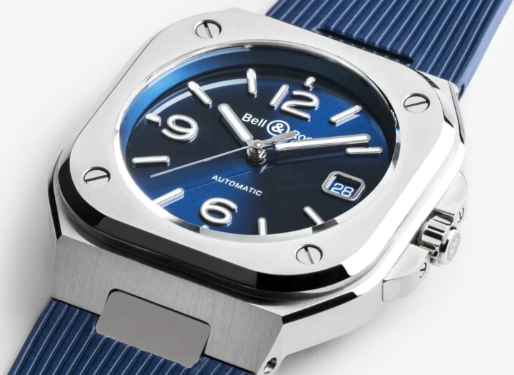 BELL & ROSS BR-05 Blue Steel 40mm ブルー文字盤 ラバーストラップ BR05A-BLU-ST/SRB