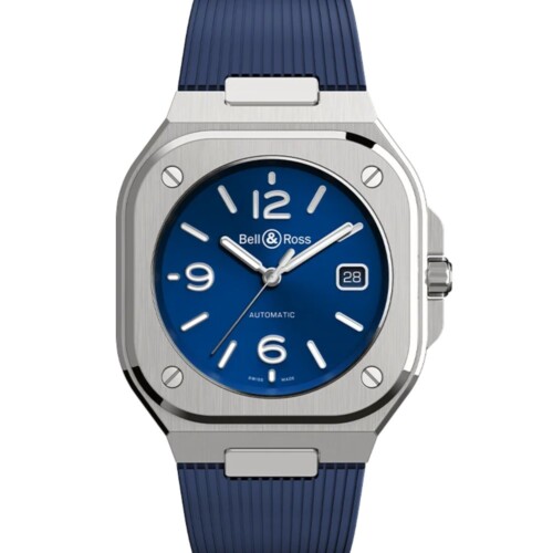 BELL & ROSS BR-05 Blue Steel 40mm ブルー文字盤 ラバーストラップ BR05A-BLU-ST/SRB