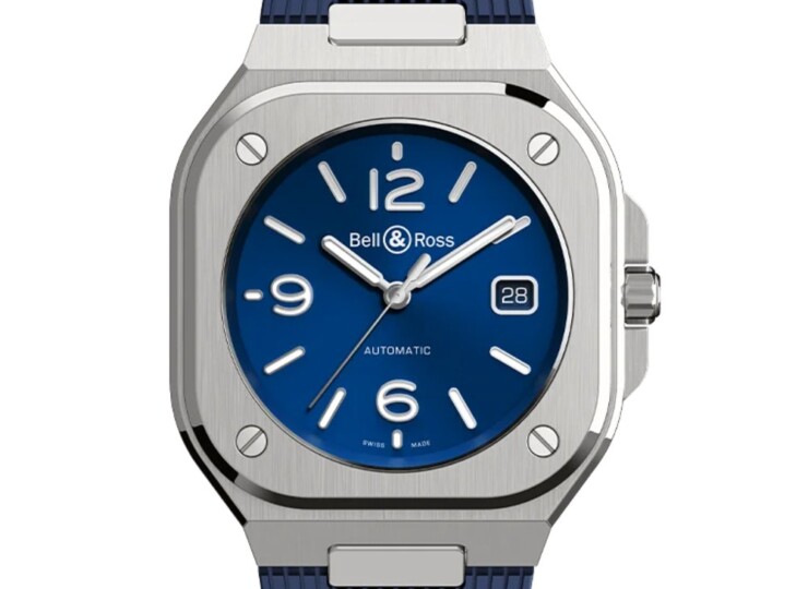BELL & ROSS BR-05 Blue Steel 40mm ブルー文字盤 ラバーストラップ BR05A-BLU-ST/SRB