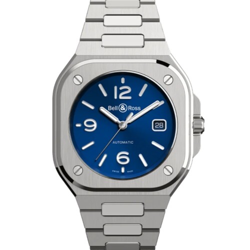 BR-05 Blue Steel 40mm ブルー文字盤 スティールブレスレット