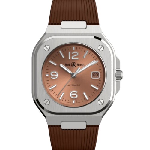 BELL & ROSS BR-05 Copper Brown Steel 40mm ブラウン文字盤 ラバーストラップ BR05A-BR-ST/SRB