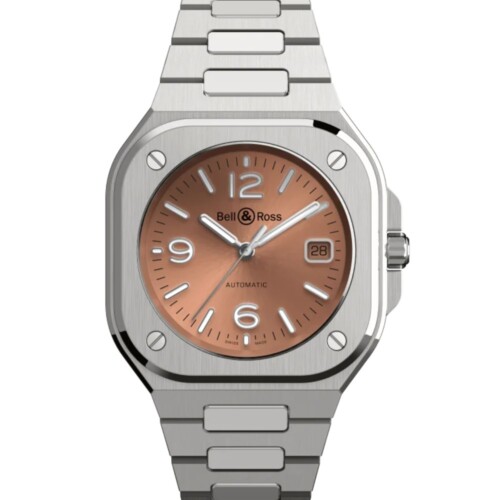 BR-05 Copper Brown Steel 40mm ブラウン文字盤 スティールブレスレット