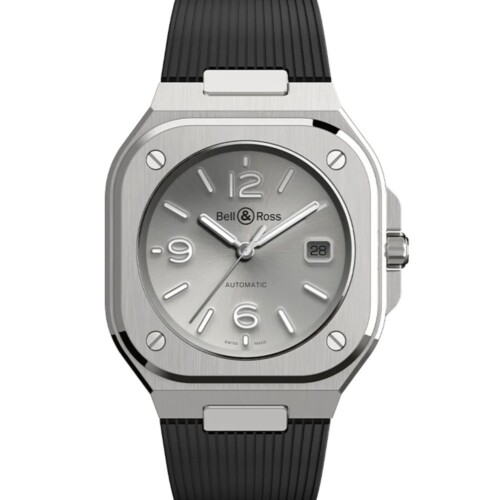 BELL & ROSS BR-05 Grey Steel 40mm グレー文字盤 ラバーストラップ BR05A-GR-ST/SRB