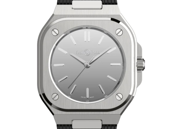 BELL & ROSS BR-05 Grey Mirror Steel 40mm グレー文字盤 ラバーストラップ BR05A-MI-ST/SRB