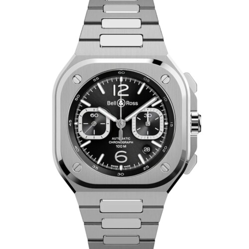 BR-05 Chrono Black Steel 42mm ブラック文字盤 スティールブレスレット