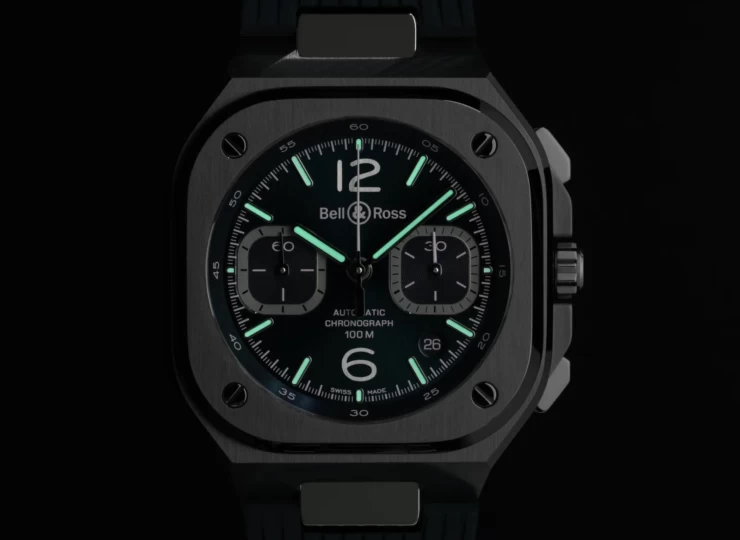 BELL & ROSS BR-05 Chrono Blue Steel 42mm ブルー文字盤 ラバーストラップ BR05C-BLU-ST/SRB