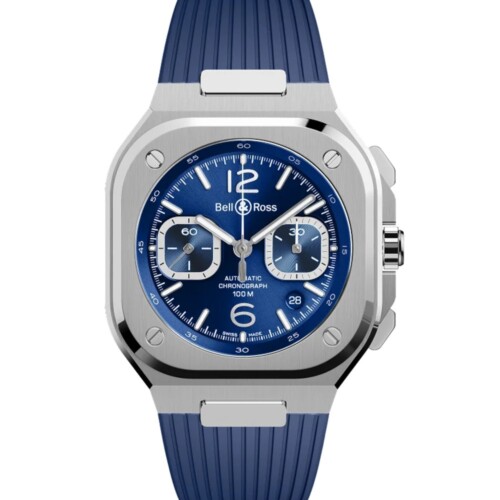 BR-05 Chrono Blue Steel 42mm ブルー文字盤 ラバーストラップ