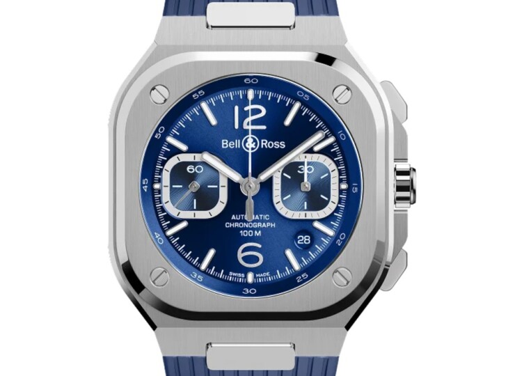 BELL & ROSS BR-05 Chrono Blue Steel 42mm ブルー文字盤 ラバーストラップ BR05C-BLU-ST/SRB