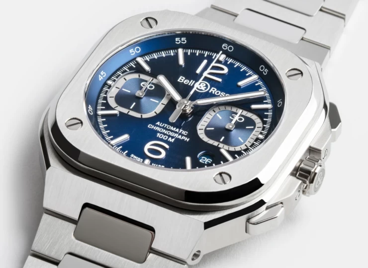 BELL & ROSS BR-05 Chrono Blue Steel 42mm ブルー文字盤 スティールブレスレット BR05C-BLU-ST/SST
