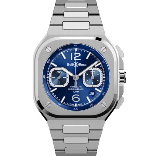BR-05 Chrono Blue Steel 42mm ブルー文字盤 スティールブレスレット