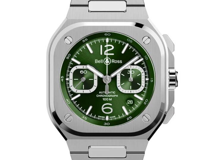 BELL & ROSS BR-05 Chrono Green Steel 42mm グリーン文字盤 BR05C-GN-ST/SST