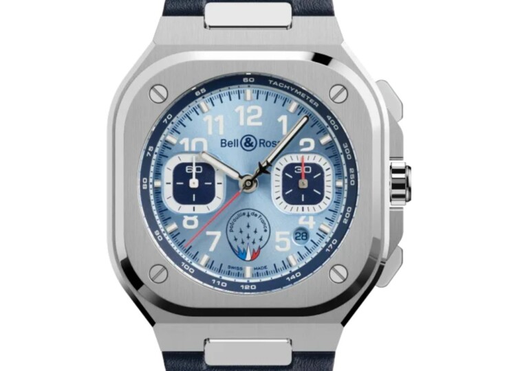 BELL & ROSS BR-05 Chrono Patrouille de France 42mm サニーブルー文字盤 BR05C-PAF-ST/SCA