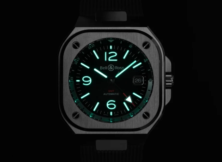 BELL & ROSS BR-05 GMT Black 41mm ブラック文字盤 ラバーストラップ BR05G-BL-ST/SRB