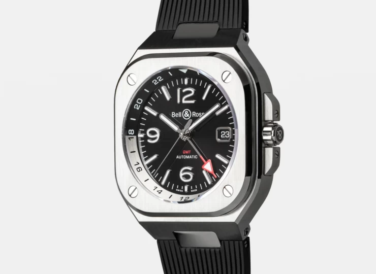 BELL & ROSS BR-05 GMT Black 41mm ブラック文字盤 ラバーストラップ BR05G-BL-ST/SRB