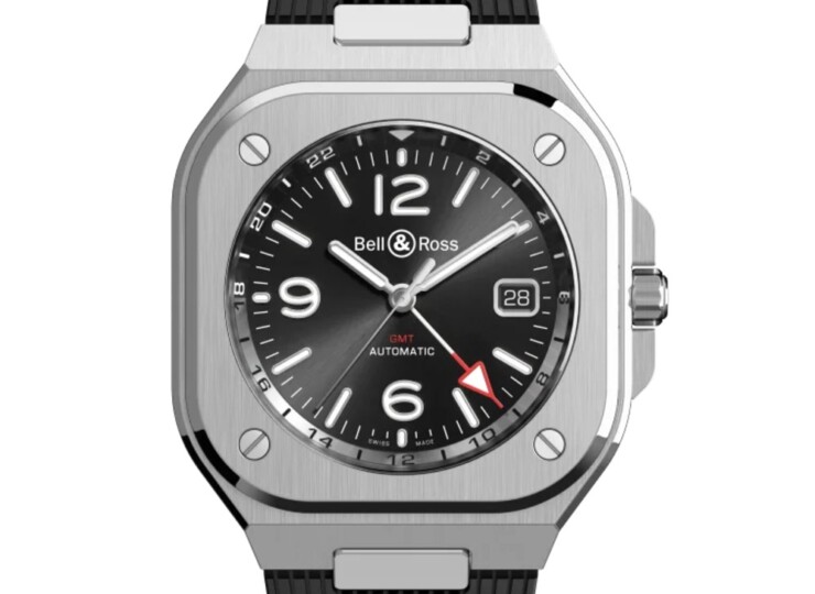 BELL & ROSS BR-05 GMT Black 41mm ブラック文字盤 ラバーストラップ BR05G-BL-ST/SRB