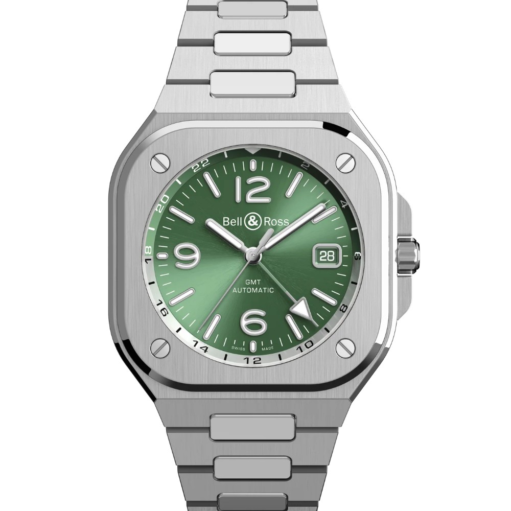 BELL & ROSS BR-05 GMT Green Steel 41mm グリーン文字盤 スティールブレスレット BR05G-GN-ST/SST