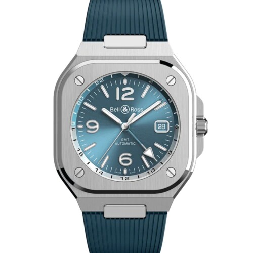 BR-05 GMT Sky Blue 41mm ブルー文字盤 ラバーストラップ