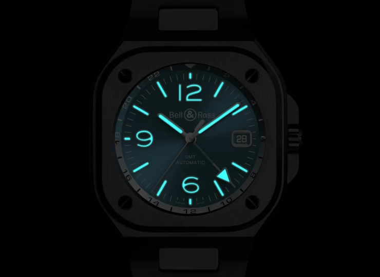 BELL & ROSS BR-05 GMT Sky Blue 41mm ブルー文字盤 スティールブレスレット BR05G-PB-ST/SST