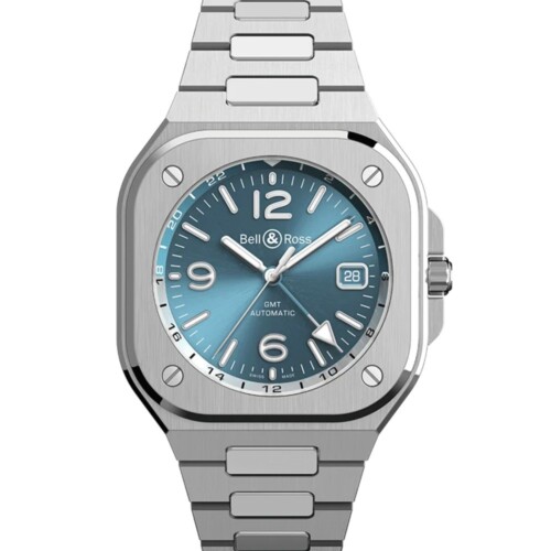 BR-05 GMT Sky Blue 41mm ブルー文字盤 スティールブレスレット