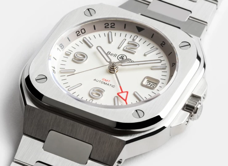 BELL & ROSS BR-05 GMT White 41mm シルバー文字盤 スティールブレスレット BR05G-SI-ST/SST