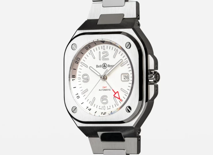 BELL & ROSS BR-05 GMT White 41mm シルバー文字盤 スティールブレスレット BR05G-SI-ST/SST
